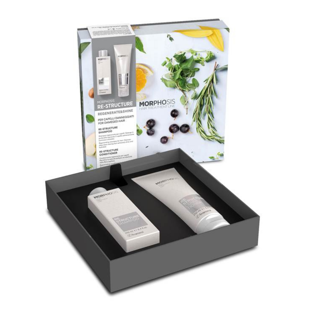 Gift Pack 2020 Morphosis Restructure (Sh + Cond + Eyepatch) / مجموعة الهدايا 2020 من مورفيسيس لإعادة البناء  (شامبو + بلسم + ماسك العين)