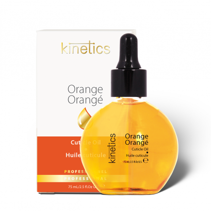 Kinetics Orange Cuticle Oil 75ml, with dropper in Box / زيت البرتقال من كينتيكس للجلد الميت75مل - مع قطارة 