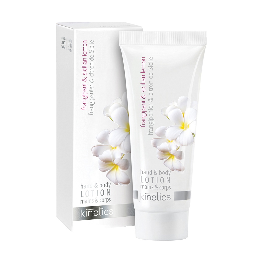 Kinetics Hand&Body Lotion Frangipani&Sicilian Lemon 75 ml / لوشن اليدين والجسم من كينيتيكس فرانجيباني وصقلي بالليمون 75 مل