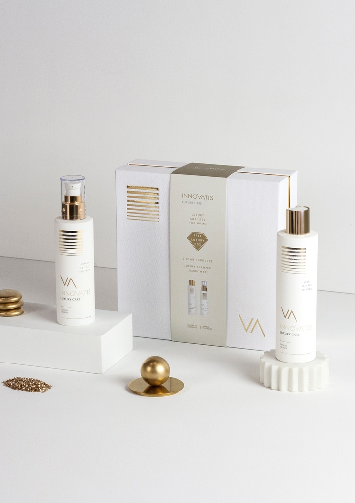 Home Kit Anti-Age Luxury Deep Mask ( ShHampoo + Anti-Age Deep Mask) / ماسك عميق مضاد للشيخوخة من مجموعة لاكشريللإستخدام المنزلي (شامبو + ماسك عميق مضاد للشيخوخة)