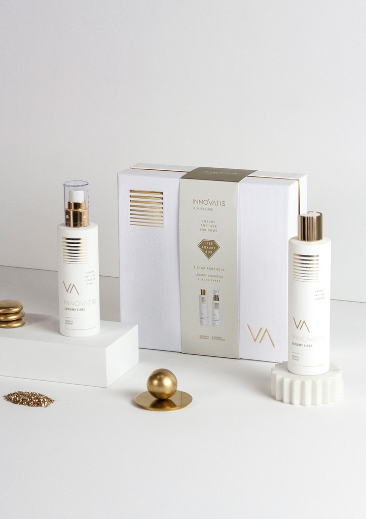 Luxury Home Kit Anti-Age Leave in Spray ( Shampoo+Anti-Age Leave in Spray) / مجموعة الإستخدام المنزلي لوكسري بخاخ مضاد للشيخوخة (شامبو + بخاخ مضاد للشيخوخة)