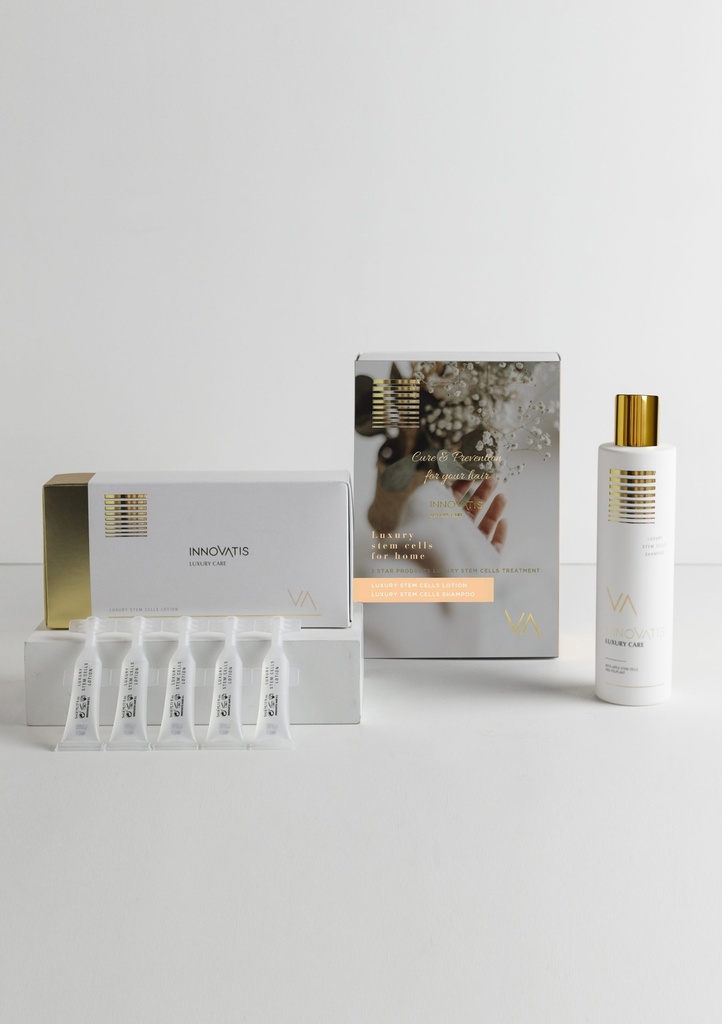 Luxury Home Kit Stem Cell (Shampoo + Stem Cell Lotion 15x5ml) / مجموعة الإستخدام المنزلي بالخلايا الجذعية  (شامبو + لوشن الخلايا الجذعية)