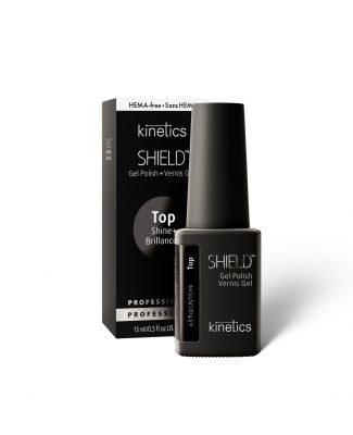 Kinetics Shield Hema Free Shine+Top Coat, 15ml / كينيتكس شيلد هيما لمعان خال من اللمعان + طبقة علوية، 15 مل