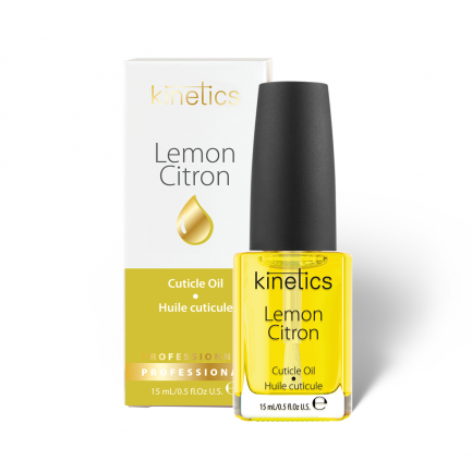 Kinetics Lemon Cuticle Oil 15ml, packed in box / زيت الليمون من كينتيكس للجلد الميت 15مل